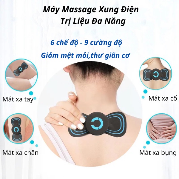 Máy massage xung điện mini công nghệ ems 6 chế độ giúp chống đau mỏi vai - ảnh sản phẩm 8