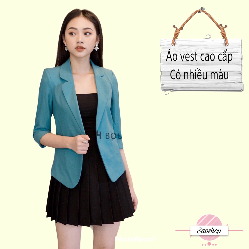 Áo Vest nữ công sở Oxatyl M003 tay lỡ 1 lớp chất liệu vải mềm mịn cao cấp