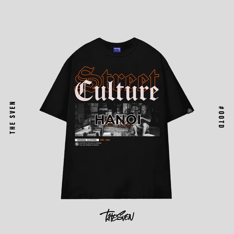 Áo thun The Sven x Street style VietNam T-shirt - Black