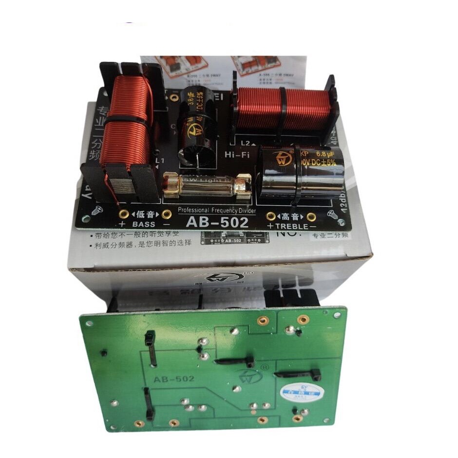 2 MẠCH PHÂN TẦN FULL ĐƠN AB 502 - 1 BASS 1 TREBLE