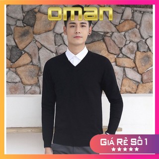 Áo len cổ tim hàn quốc,áo len nam dài tay nam nữ dày dặn al02 - oman