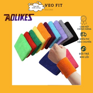 Băng Thấm Mồ Hôi Cổ Tay Chính Hãng Aolikes 0230 Thoáng Khí Khi Chơi Thể Thao sport fitnes absorb sweat and wrist protcto