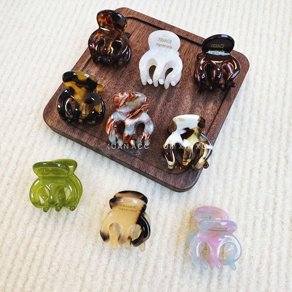 Kẹp Tóc Càng Cua Mini Kiểu Dáng Hình Học Phong Cách Retro Cho Nữ