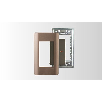 Công tắc Schneider dòng ZenCelo A màu Nâu Đồng và Trắng.