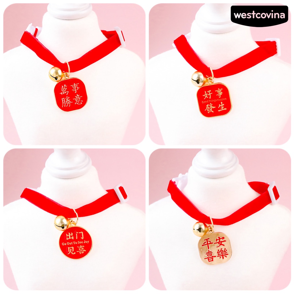 [Hot]☃Vòng Cổ Gắn Chuông May Mắn Cho Mèo Cưng