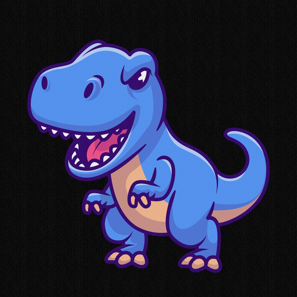 Áo Phông Đẹp MYO Vải Cotton In Hình Khủng Long Xanh 2711