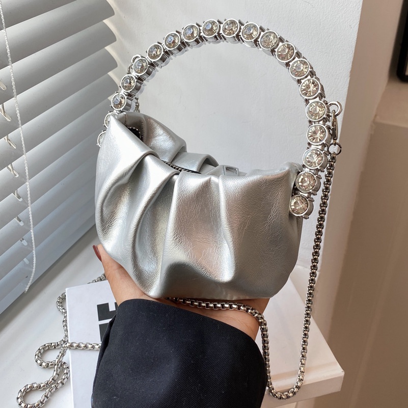 Túi Đeo Vai mini Kết Cấu Cao Cấp Có Dây Xích Thời Trang Cho Nữ