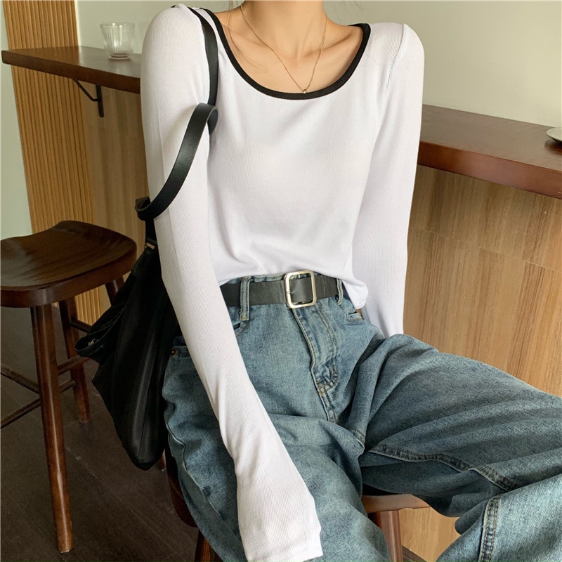 Áo Thun Croptop Tay Dài Thiết Kế Mới Cho Phái Nữ TX-25-6857