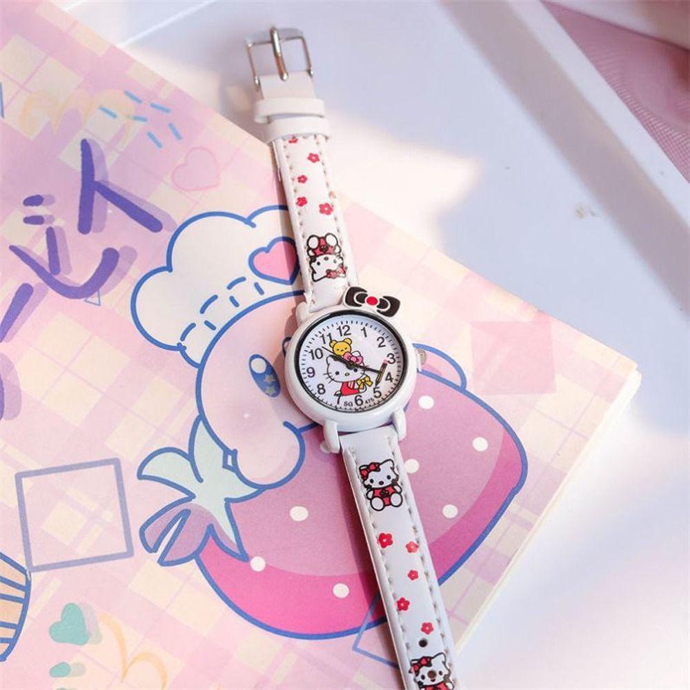 Dây Chuyền Bằng Da Pu Thời Trang Dễ Thương Cho Nữ|Đồng Hồ Nữ Dây Da Mặt Hình Hoạt Hình Dễ Thương