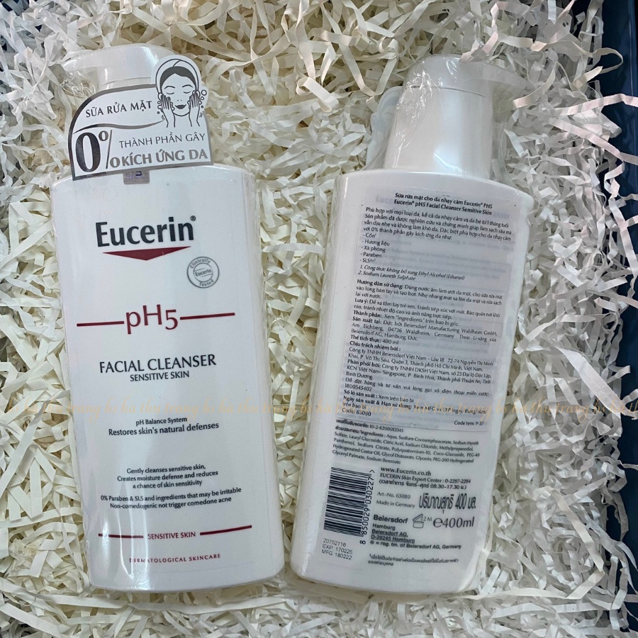 Sữa rửa mặt Eucerin pH5 không gây kích ứng, không khô da cho da nhạy cảm 400ml