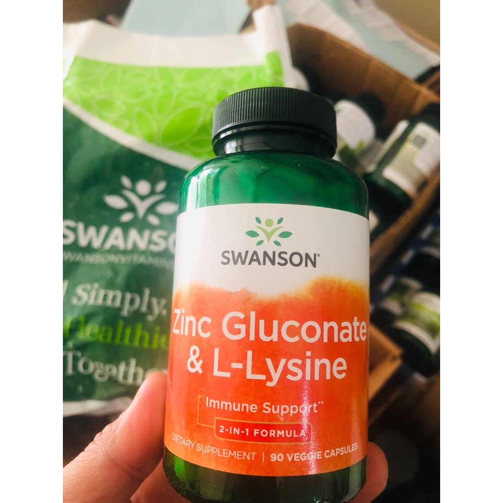 Viên uống giúp Giảm Mụn tăng miễn dịch & làm đẹp da Zinc Gluconate & L-Lysine