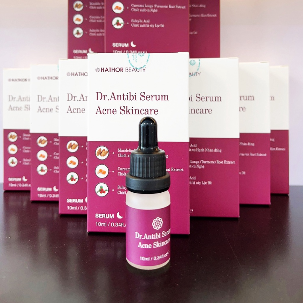 Serum chăm sóc da mụn Dr Antibi - Acne Skincare - Chai đầu bóp - 10ml - Hathor Beauty (Kim Thiên Hoa)