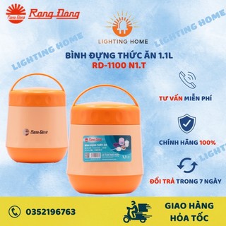Bình Ủ Cháo 2 ngăn RẠNG ĐÔNG RD 1100 N1.T giữ nóng lâu, ruột bình không chứa thủy ngân an toàn cho người sử dụng