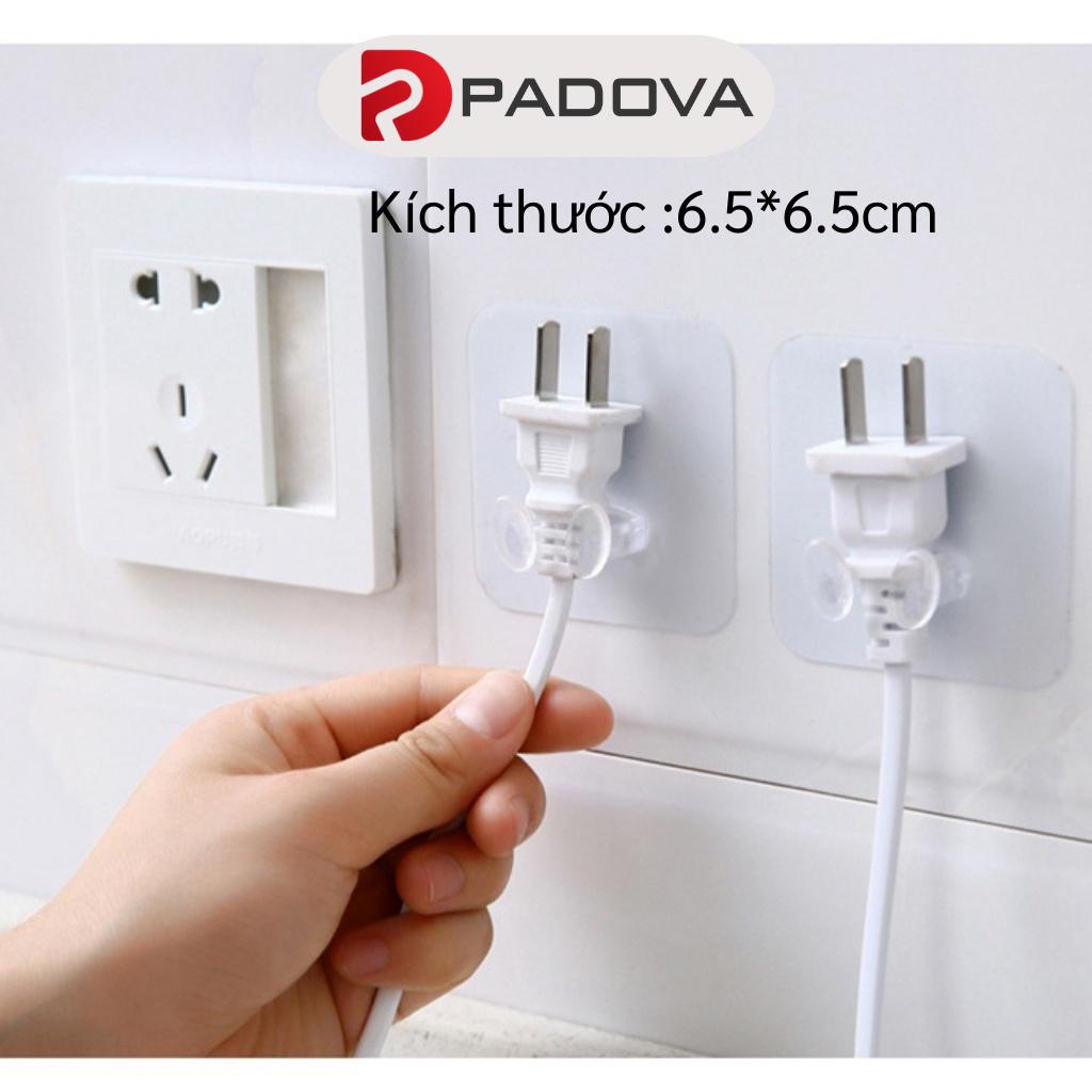 Móc Dán Tường Kẹp Giữ Dây Điện, Phích Cắm Kê Đỡ Điện Thoại Đa Năng PADOVA 8340