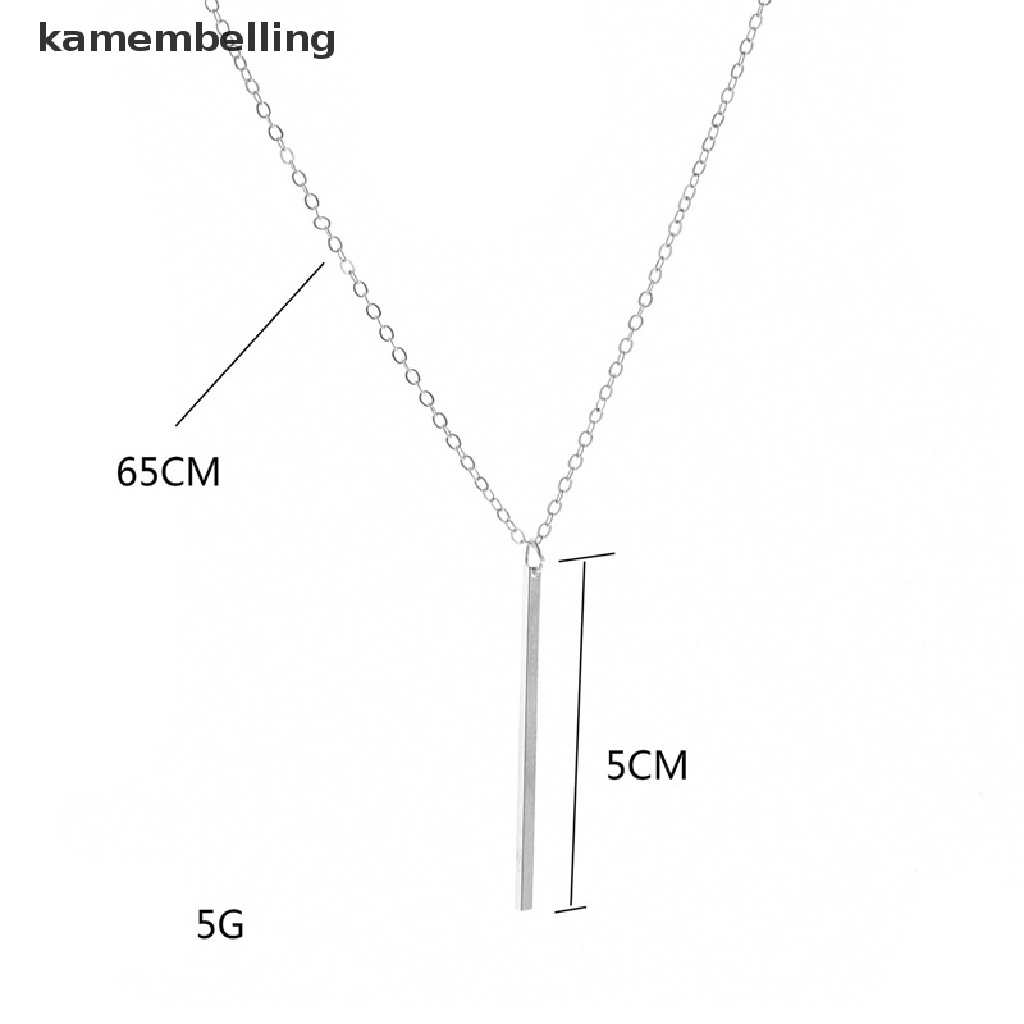 Kamembelling Vòng cổ Kim Loại Dài Mặt Thanh Đồng Đơn Giản Phổ Biến Thời Trang