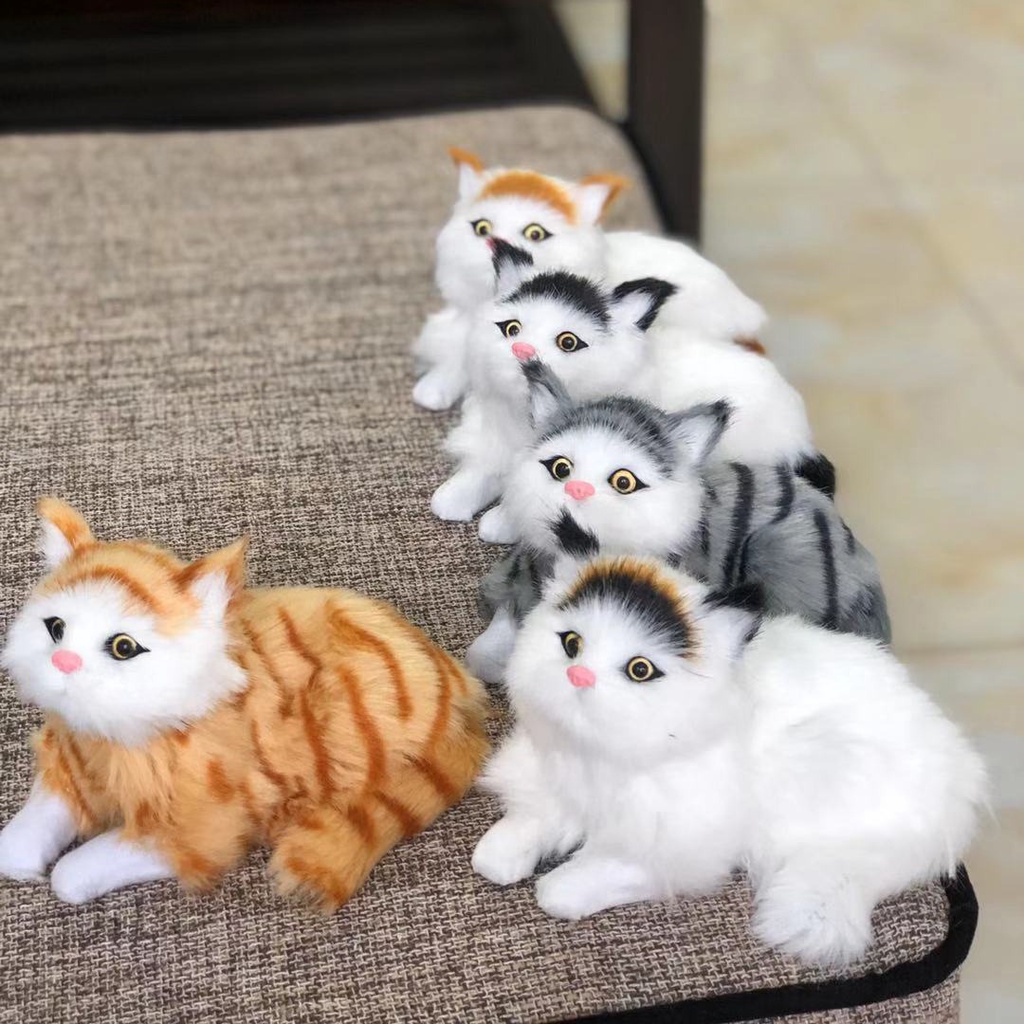 MÈO Thú bông GIỐNG THẬT 99%  sói gấu lõi than hoạt tính lọc không khí khử mùi trang trí xe hơi ô tô