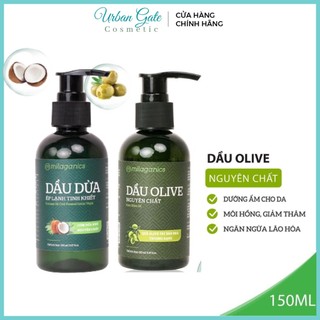 Dầu Oliu Nguyên Chất Milaganics Pure Olive Oil 150ml [Mẫu mới] Dầu dừa Milaganics 150ml