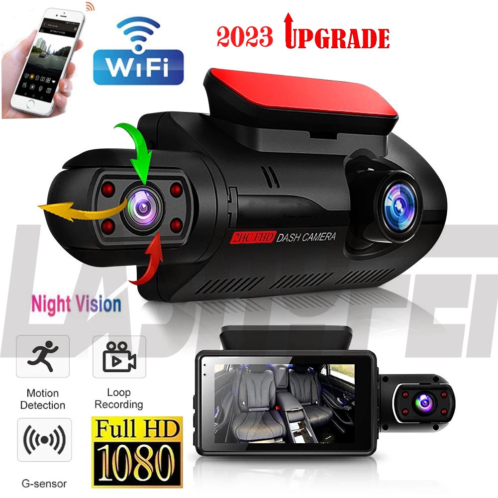 3.5-inch WiFi Máy Quay Hành Trình dvr  dual lens full HD 1080P camera hành trình xe hơi  with night vision G sensor dash cam