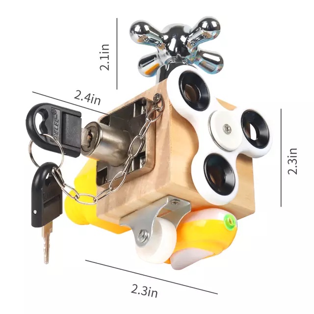 Busy cube cục gỗ bận rộn - Bộ đồ chơi giáo dục sớm đa chức năng busy cube