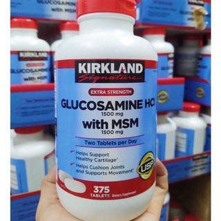 Viên uống glucosamin hcl 1500mg with msm 1500mg glucosamine kirkland 375 viên