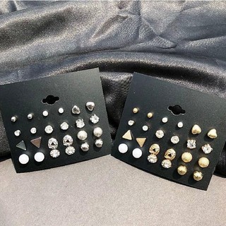 Set 12 Đôi Bông Tai Thời Trang Hàn Quốc