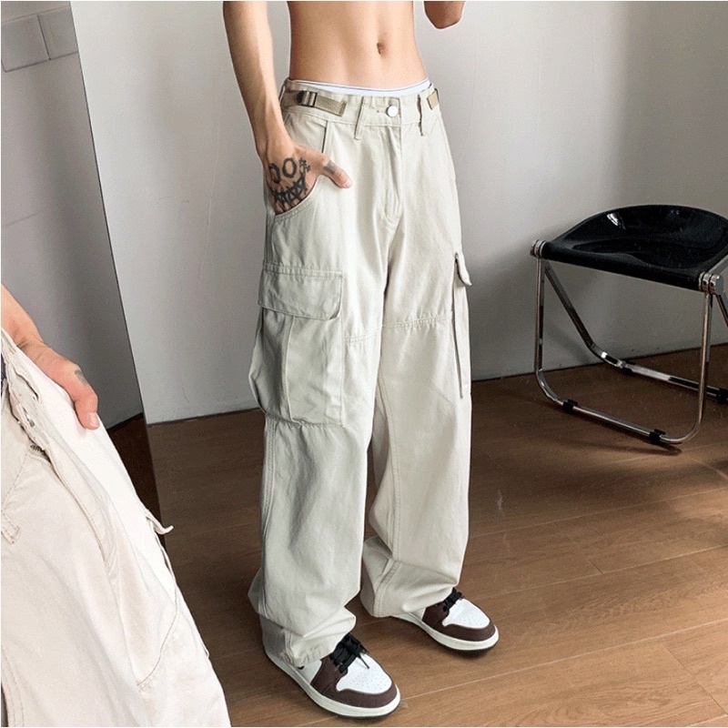 Quần Cargo Pants Nam Ống Rộng Dáng Xuông Túi Hộp Phong Cách Unisex