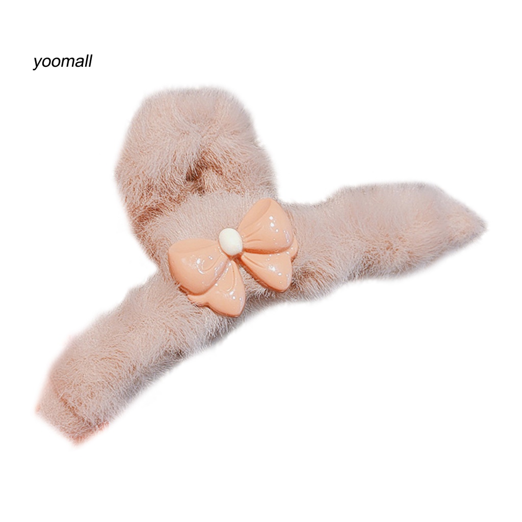 / Yo / Kẹp Tóc Càng Cua Lông Xù Đơn Giản Cá Tính Sử Dụng Hàng Ngày Cho Nữ