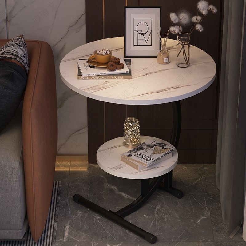 Bàn cà phê gia đình sofa phòng khách bàn tròn hiện đại
