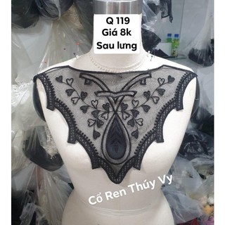 Cổ ren lưới đen may cổ áo rẻ  đẹp ( ĐI ĐƠN TỪ 50k )
