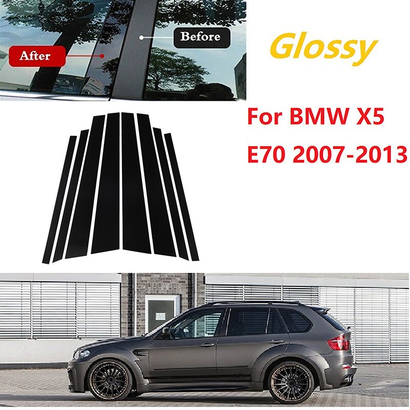 Bộ 8 Miếng Dán Viền Cửa Sổ Xe Hơi BMW X5 E70 2007-2013 Chất Lượng Cao