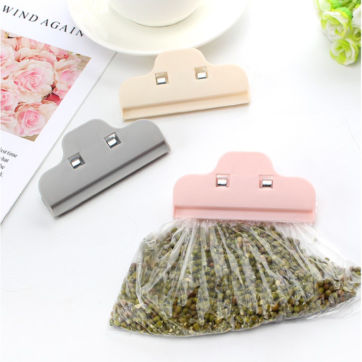 Kẹp miệng túi thực phẩm chống ẩm tiện lợi, dụng cụ kẹp miếng túi có nắp đậy khóa kín an toàn Shopmegold1