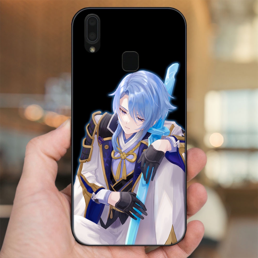 Ốp lưng Vivo Y91, Y95 viền đen in hình Kamisato Ayato Genshin Impact