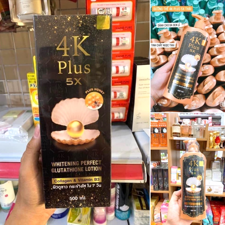 Date 14/05/2024 Kem Dưỡng Thể 4K Plus 5X 500ml Thái Lan