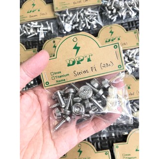Bộ ốc áo mẫu thái inox 304 cho xe sirius fi