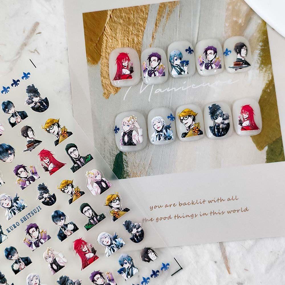Miếng Dán Trang Trí Móng Tay Hình Động Vật Hoạt Hình Dễ Thương