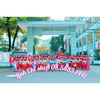Áo dài may sẵn sen siêu đẹp