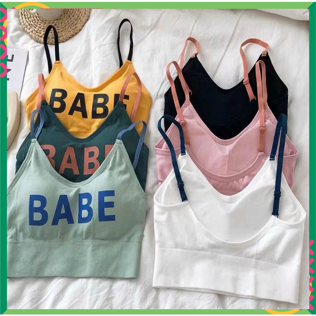 Áo BRA Cotton hai dây dáng ngắn khoẻ khoắn năng động nhiều màu đẹp BRA05