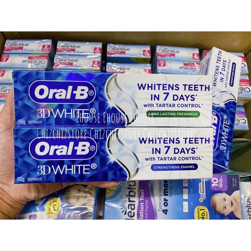 1 Tuýp-Oral B 3D White hàng nội địa Úc - Kem đánh răng làm trắng răng trong vòng 7 ngày