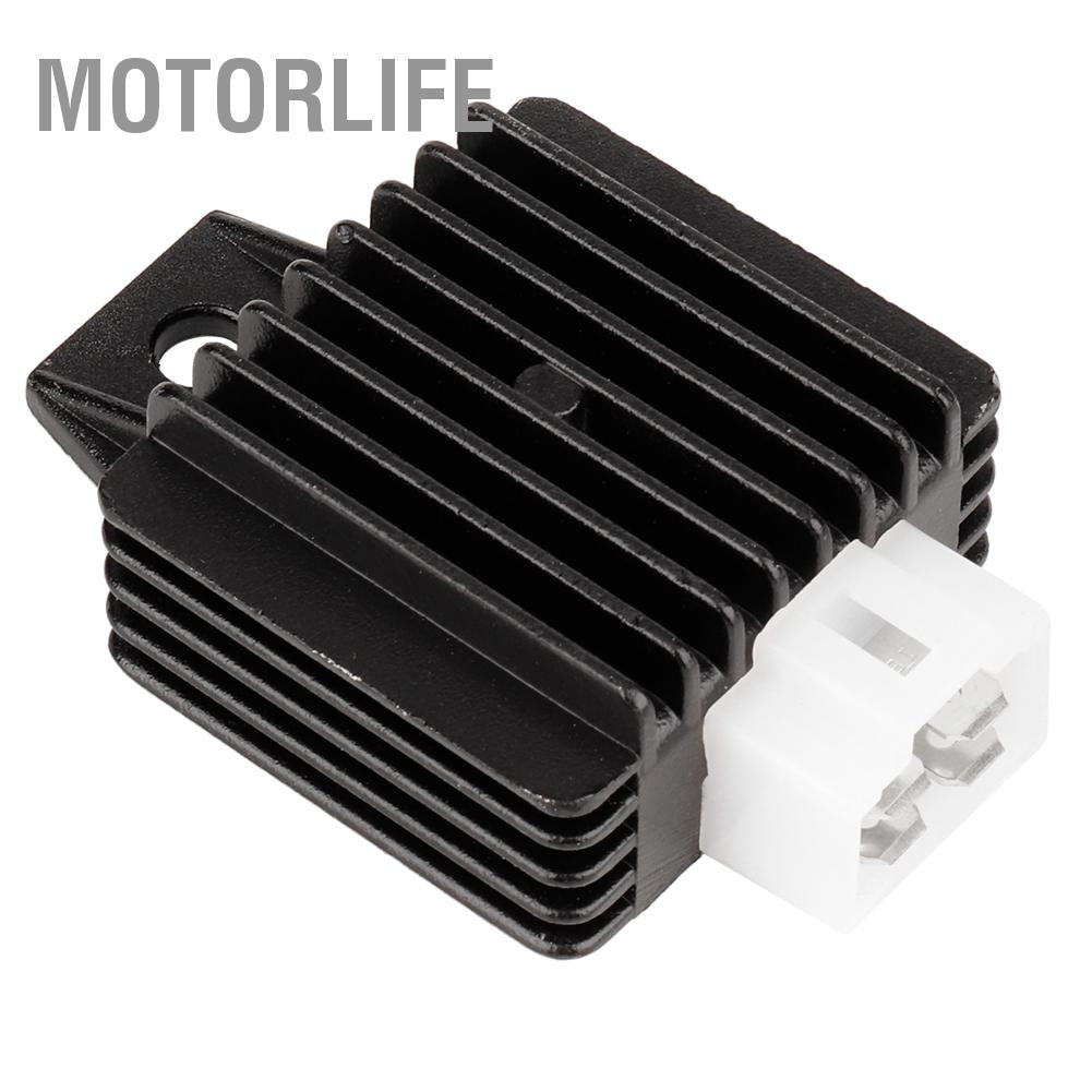 Motorlife Bộ chỉnh lưu điều điện áp toàn sóng 12V Phù hợp cho xe máy GY6 50cc-150cc