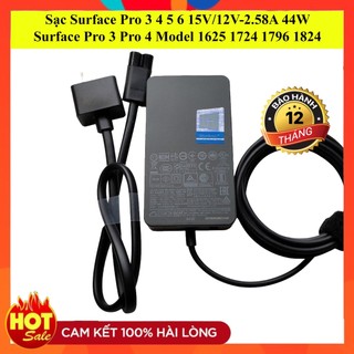 Sạc surface pro 3 4 5 6 15v/12v-2.58a 44w surface pro 3 pro 4 model 1625 1724 1796 1824
