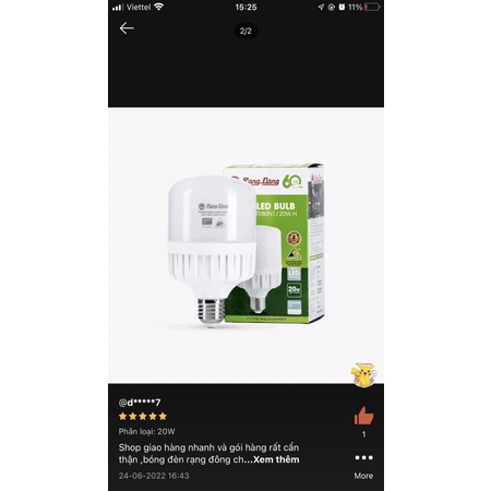 Bóng Đèn Led Trụ & Led Búp Rạng Đông 15w,20w,30w