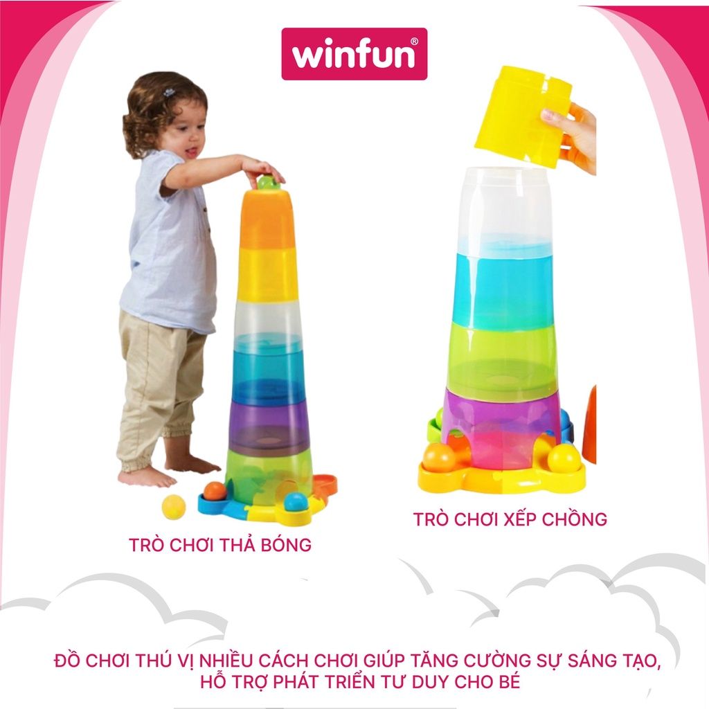 Tháp xếp chồng Winfun 0737 - Phát triển tư duy, kỹ năng và hoàn thiện giác quan , chính hãng