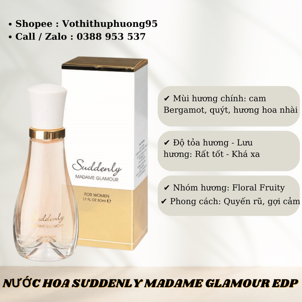 NƯỚC HOA SUDDENLY MADAME GLAMOUR 50ML