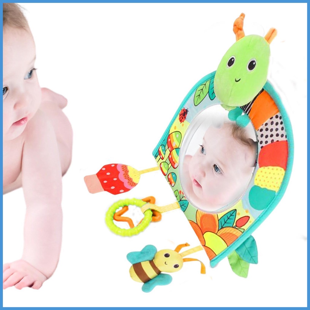 Baby Mirror For Car Cute Animal Seat Mirror For Car Wide View Shatterproof Acrylic Mirror Safely Monitor Infant luvn