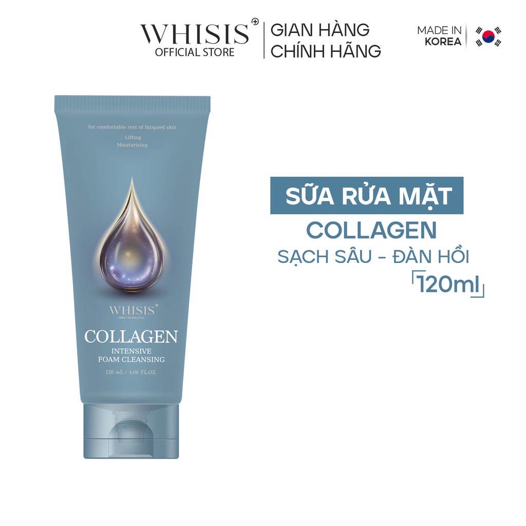 Sữa Rửa Mặt Collagen Hàn Quốc WHISIS Collagen Intensive Foam Cleansing 120ml