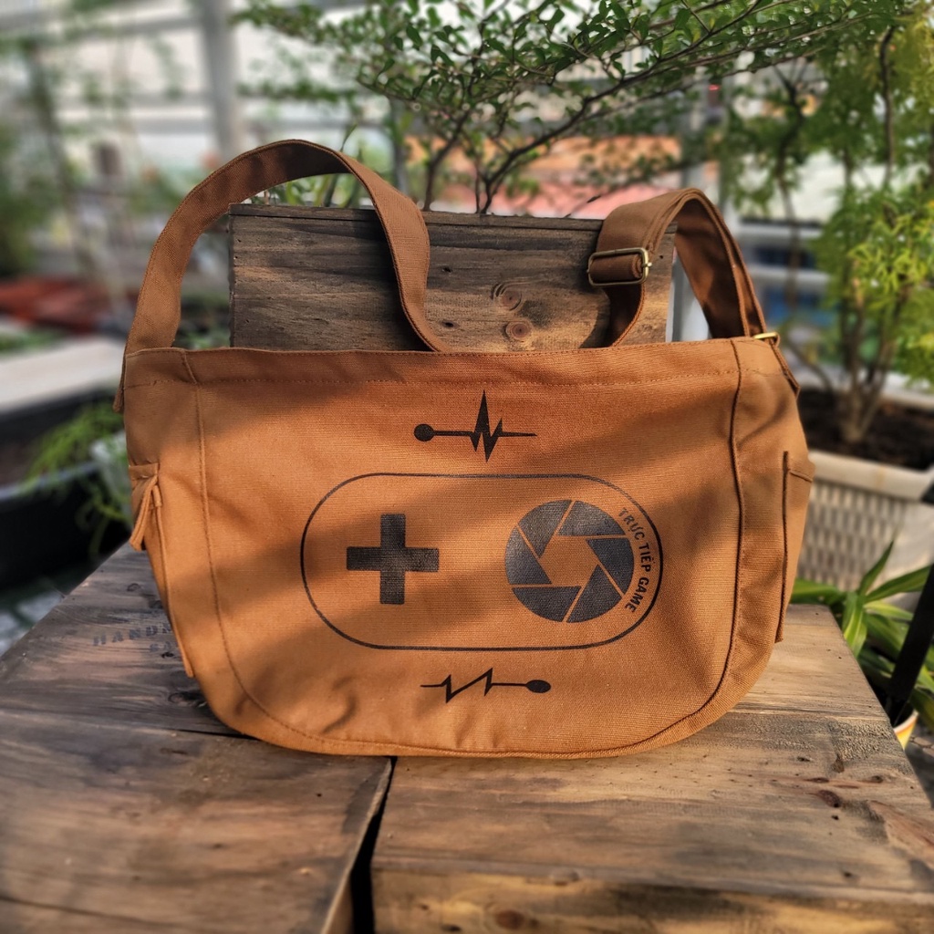 Túi Xách Canvas Thời Trang Phong Cách Nhật Bản Nam Nữ Kích Thước Lớn In Logo Trực Tiếp Game - TTG Shop