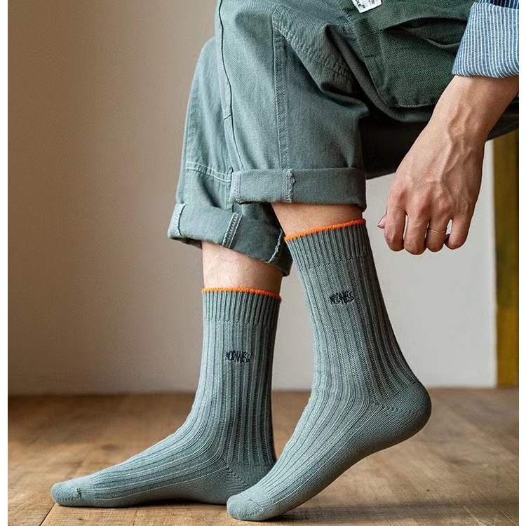 Tất Thể Thao Ống Dài Thời Trang Nhật Bản Dành Cho Nam