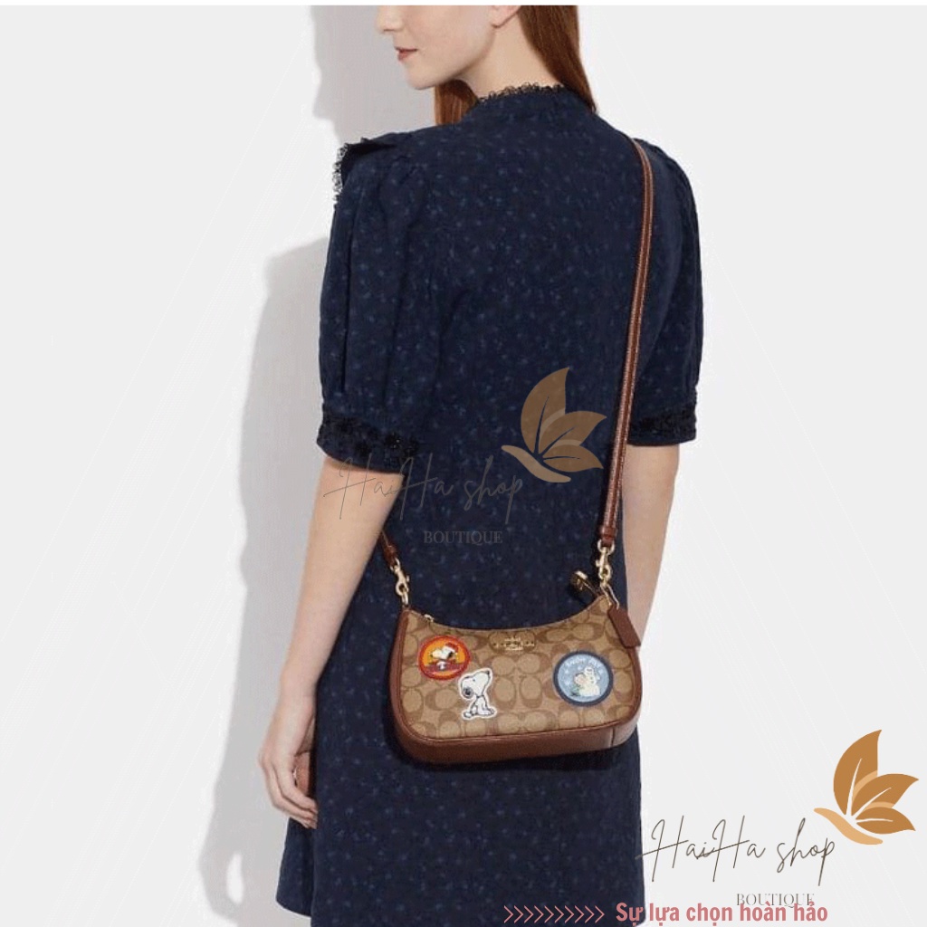 Túi nữ Coach X Peanuts CE848 Teri kẹp nách sang trọng - CE848