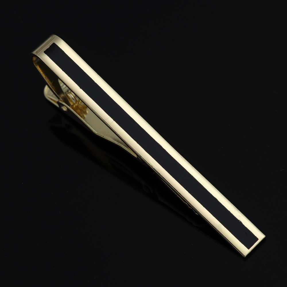 Kẹp Cà Vạt Màu Đen / Vàng Phong Cách Retro Độc Đáo Thời Trang Cho Nam