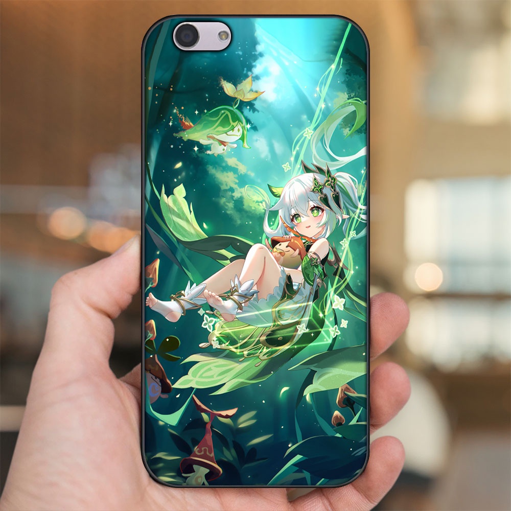 Ốp lưng Oppo F1s, F3, F3 Plus viền đen in hình Nahida Genshin Impact